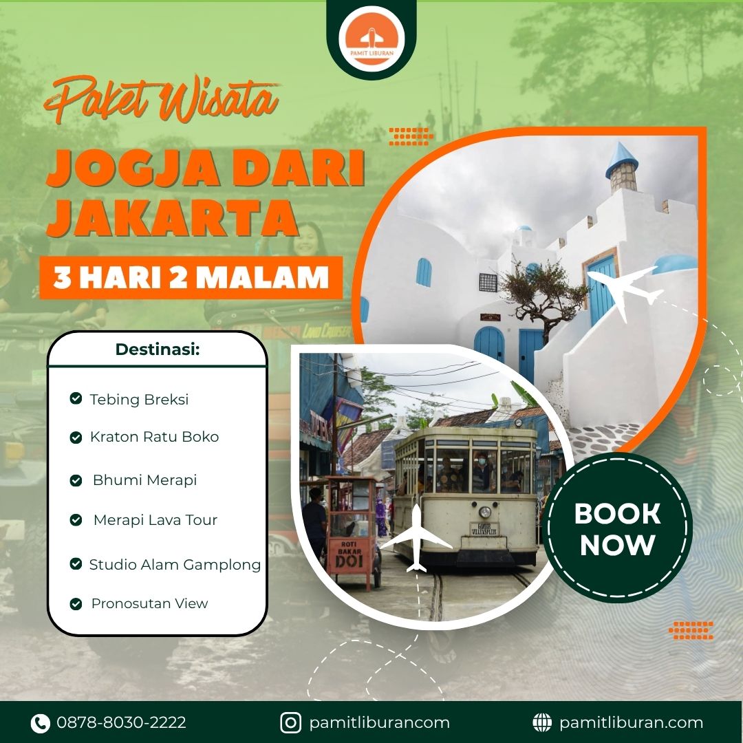 Paket Wisata Jogja 3 Hari 2 Malam dari Jakarta