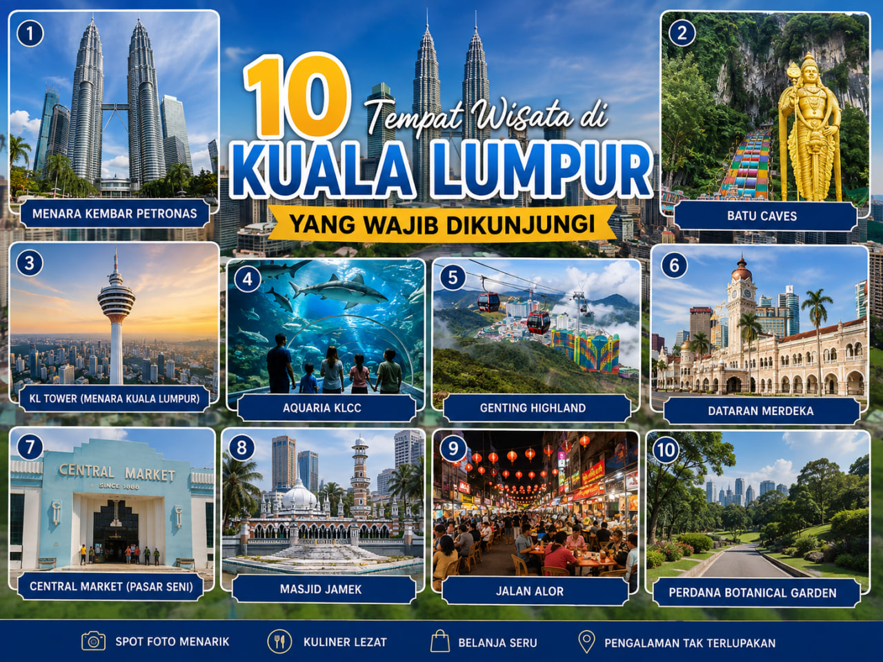 10 Tempat Wisata di Kuala Lumpur yang Wajib Dikunjungi
